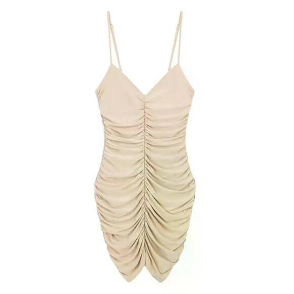 NWT New Rta Adriana Mini Sesame Beige Dress Size XL - Picture 2 of 11